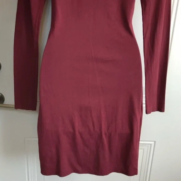 BOBI LA Women’s S supreme garnet red 100% cotton ls jersey mini dress in EUC - Picture 13 of 16